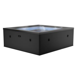 Garda+Square+Person+Eco+Foam+Spa+Charcoal+Black