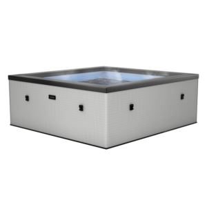 Garda+Square+Person+Eco+Foam+Spa+Graphite+Gray