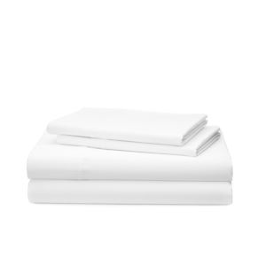 Spencer+Cotton+Satteen+pc+Sheet+Set+White+Queen