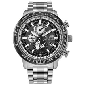 Mens+Promaster+Geo+Trekker+EcoDrive+SilverTone+SS+Watch+Gray+Dial