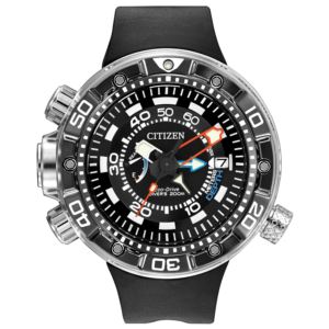 Men%27s+Promaster+Aqualand+200M+Depth+Meter+Black+Strap+Watch+Black+Dial