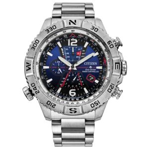 Men%27s+Promaster+Navihawk+A-T+Eco-Drive+Silver-Tone+SS+Watch+Blue+Gradient+Dial