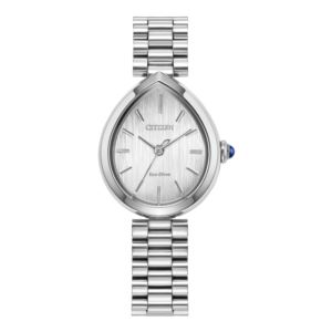 Ladies+Citizen+L+Rainell+EcoDrive+SilverTone+SS+Teardop+Watch+Silver+Dial