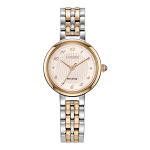 Ladies+Citizen+L+Classic+EcoDrive+TwoTone+Stainless+Steel+Watch+White+Dial