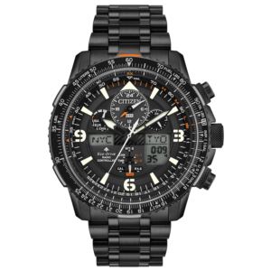 Men%27s+Promaster+Skyhawk+A-T+Eco-Drive+Black+IP+Stainless+Steel+Watch+Black+Dial
