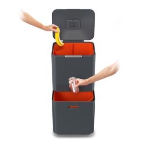 Titan+Totem+60L+Waste+%26+Recycling+Unit+Gray