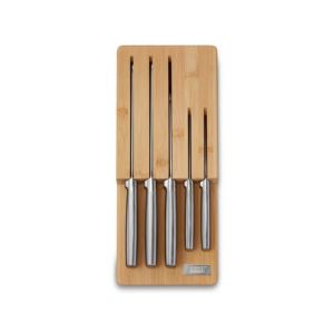 Elevate+5pc+In-Drawer+Bamboo+Knife+Block+Set
