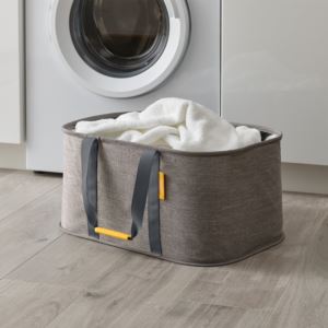Hold-All+35L+Collapsible+Laundry+Basket+Gray