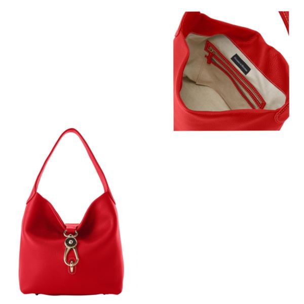 Dooney & bourke belvedere sales leather small logo lock satchel
