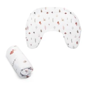 Boppy+New+Nursing+Pillow+Organic+Cotton+Cover+Neutral+Forest+Floor