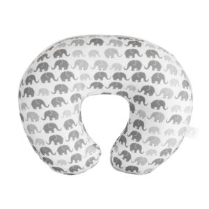 Boppy+Premium+Original+Support+Nursing+Pillow+Cover+Gray+Elephants+Plaid