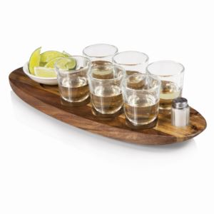 Cantinero+Shot+Glass+Serving+Set+w%2F+Tray