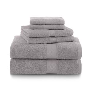 Ringspun+6pc+Bath+Towel+Set+Silver