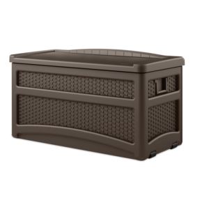Resin+Wicker+Deck+Box+w%2FSeat