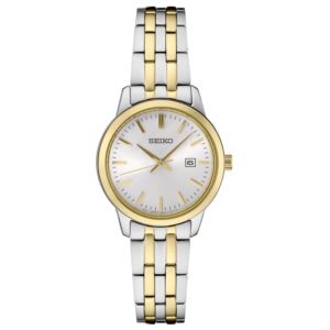 Ladies+Essentials+Two-Tone+Stainless+Steel+Watch+White+Dial