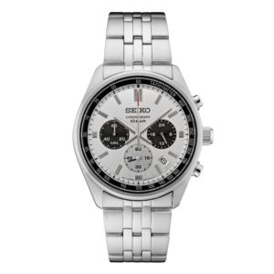 Men%27s+Essentials+Chronograph+Silver-Tone+SS+Watch+Silver+%26+Black+Dial