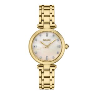 Ladies%27+Diamond+Collection+Gold-Tone+Stainless+Steel+Watch+Mother-of-Pearl+Dial