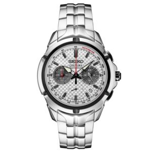 Men%27s+Coutura+Chronograph+Silver-Tone+Stainless+Steel+Watch+White+Dial