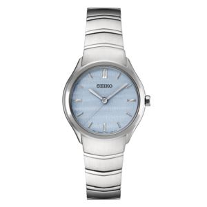 Ladies%27+Essential+Silver-Tone+Stainless+Steel+Watch+Pale+Blue+Dial