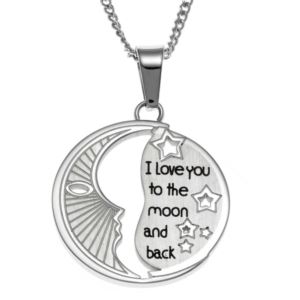 Joyful+Sentiments+Love+You+To+The+Moon+Etched+Pendant+Necklace