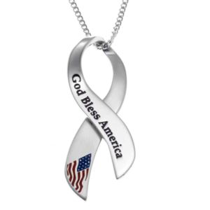 Joyful+Sentiments+God+Bless+America+Pendant+Necklace