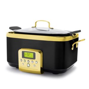 Elite+Reserve+6qt+Ceramic+Nonstick+Slow+Cooker+Black%2FReserve+Gold
