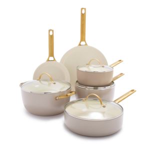 Reserve+Ceramic+Nonstick+10pc+Cookware+Set+Taupe