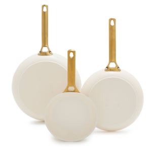 Reserve+Ceramic+3pc+Nonstick+Fry+Pan+Set+Cloud+Cream