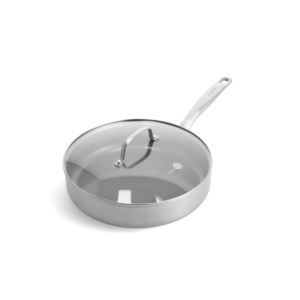 Chatham+3.75qt+Tri-Ply+Stainless+Steel+Nonstick+Saute+Pan+w%2F+Lid