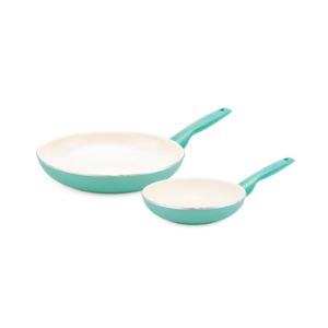 Rio+8%22+%26+10%22+Ceramic+Nonstick+Fry+Pan+Set+Turquoise