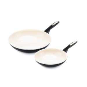 Rio+8%22+%26+10%22+Ceramic+Nonstick+Fry+Pan+Set+Black