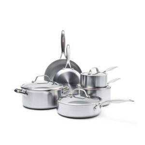 Venice+Pro+10pc+3-Ply+Stainless+Stl+Ceramic+Nonstick+Cookware+Set