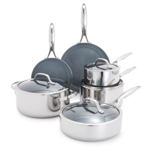 Valencia+Pro+10pc+Stainless+Steel+Nonstick+Cookware+Set