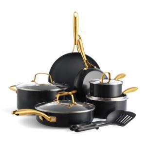 Studio+Ceramic+Nonstick+12pc+Cookware+Set+Black