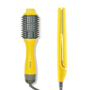 Double+Shot+Blow+Dryer+Brush+Tress+Press+Straightening+Iron+Bundle