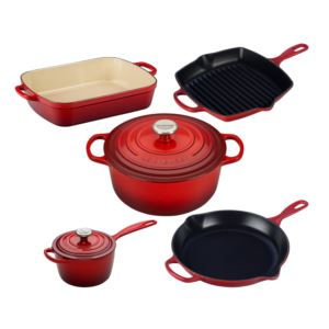 pc+Signature+Cast+Iron+Cookware+Set+Cerise