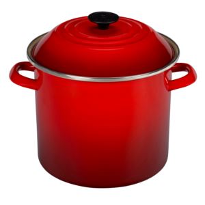 10qt+Enamel+on+Steel+Covered+Stockpot+w%2F+Phenolic+Knob+Cerise
