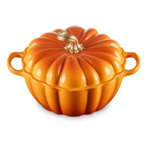 qt+Cast+Iron+Pumpkin+Cocotte+w+Gold+Stem+Persimmon