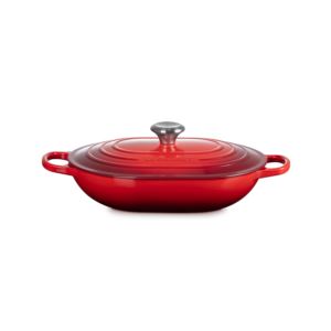 qt+Signature+Cast+Iron+Oval+Casserole+Cerise