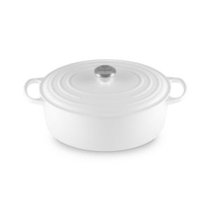 qt+Signature+Cast+Iron+Oval+Dutch+Oven+White