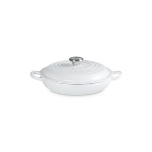 qt+Signature+Cast+Iron+Braiser+White