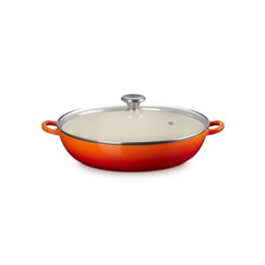 qt+Traditional+Cast+Iron+Braiser+w+Glass+Lid+Flame
