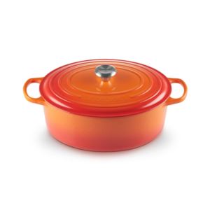 8qt+Signature+Cast+Iron+Oval+Dutch+Oven+Flame
