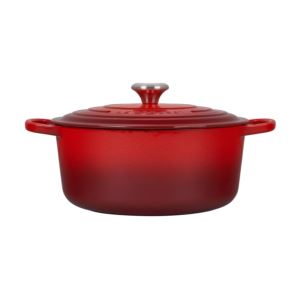 qt+Signature+Cast+Iron+Round+Dutch+Oven+Cerise