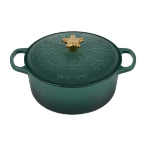 Noel+Collection+4.5qt+Signature+Cast+Iron+Round+Dutch+Oven+Artichaut