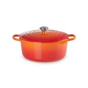 9qt+Signature+Cast+Iron+Round+Dutch+Oven+Flame