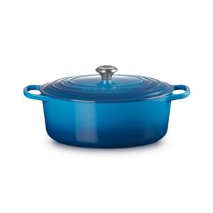 qt+Signature+Cast+Iron+Oval+Dutch+Oven+Marseille