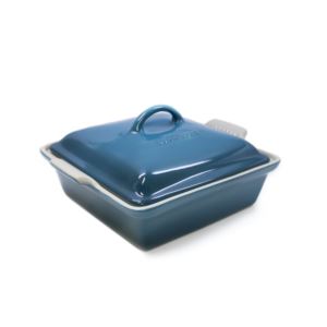 qt+Heritage+Stoneware+Shallow+Covered+Square+Casserole+Teal