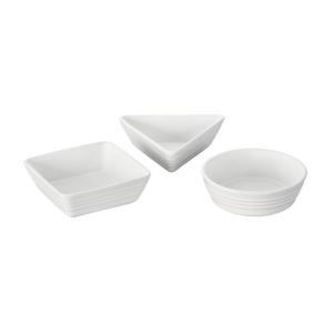 3pc+Stoneware+Serving%2FTapas+Dish+Set+White