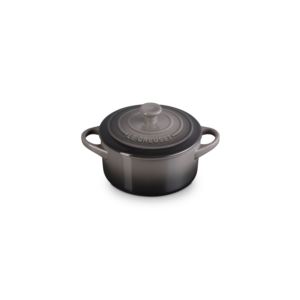 24oz+Stoneware+Round+Mini+Cocotte+Oyster